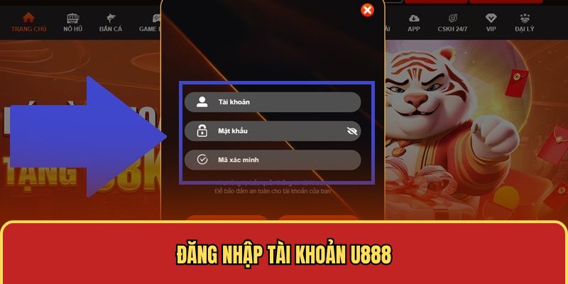 Đăng nhập tài khoản U888